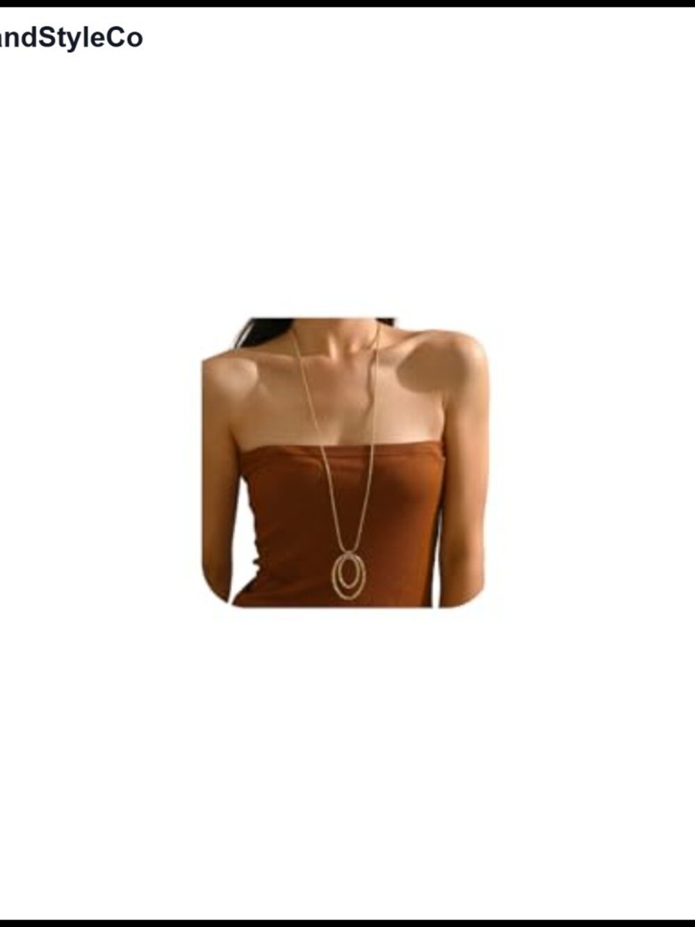 Chunky Circle Pendant Necklace 14K Gold-Plated Zinc Alloy 33.5 Inch Long